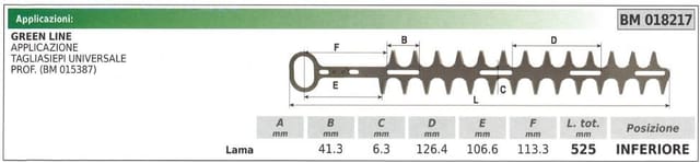Untermesser Green Line Universal-heckenschere 018217