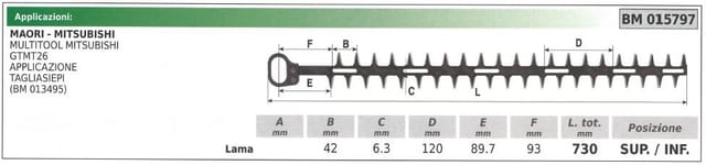 Maori Ober- / Untermesser Gtmt26 Heckenschere 015797