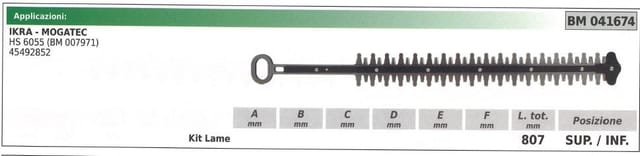 Ikra Ober-/untermessersatz Für Heckenschere Hs 6055 041674