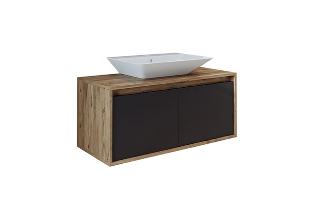Roomart Atlantic-100 Badmöbel Unterschrank 100 Cm Anthrazit-eiche