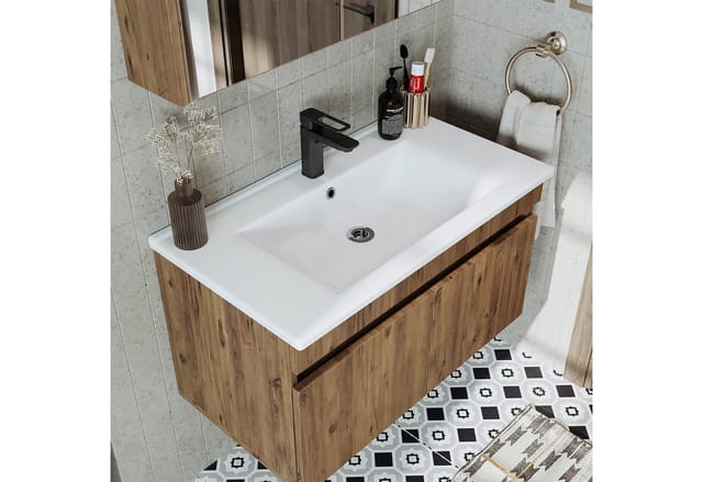 Roomart Lotus-i-95 Badmöbel Set 2-teilig 95 Cm Eiche