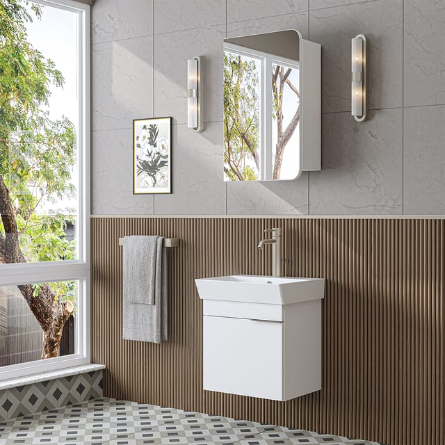 Roomart Lycia-50 Badmöbel Set 3-teilig 50 Cm Weiß