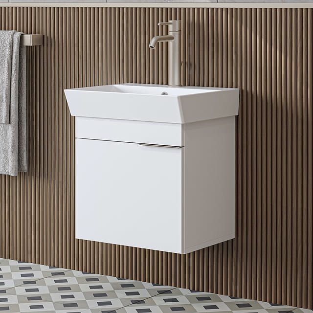 Roomart Lycia-50 Badmöbel Set 2-teilig 50 Cm Weiß