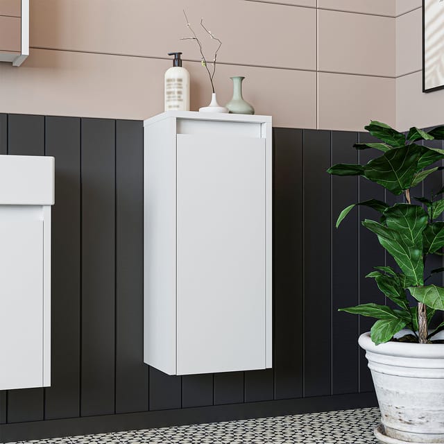 Roomart Leo Badmöbel Hochschrank 30 Cm Weiß