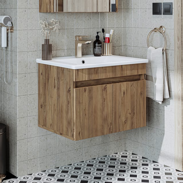 Roomart Atria-65 Badmöbel Set 2-teilig 65 Cm Eiche