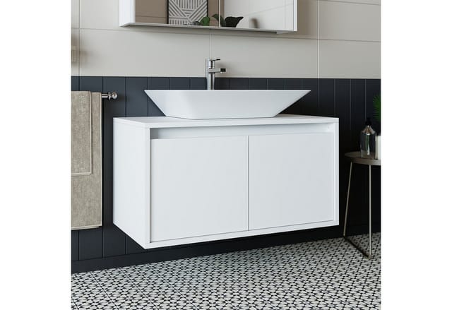 Roomart Atlantic-85 Badmöbel Unterschrank 85 Cm Weiß