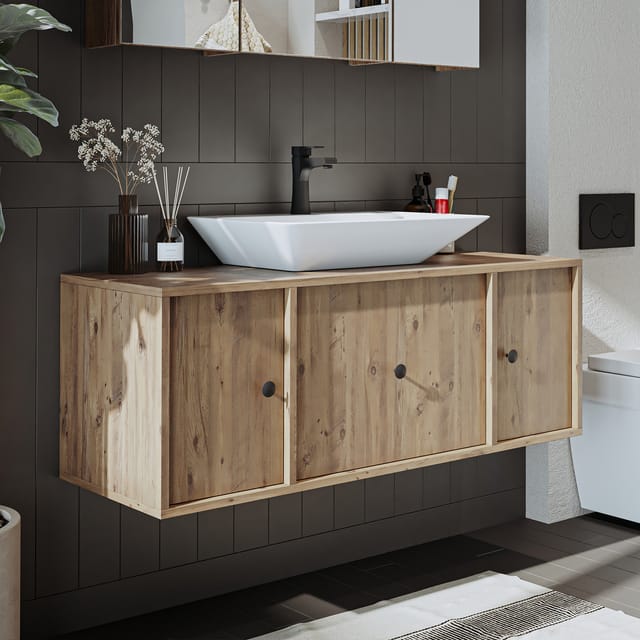 Roomart Gusto-ii-120 Badmöbel Set 2-teilig 120 Cm Eiche