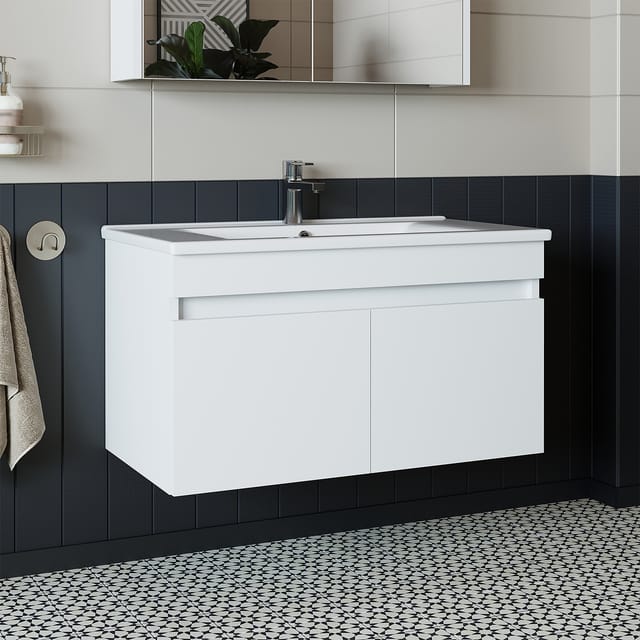 Roomart Atria-85 Badmöbel Set 2-teilig 85 Cm Weiß