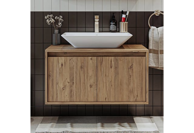 Roomart Atlantic-85 Badmöbel Unterschrank 85 Cm Eiche