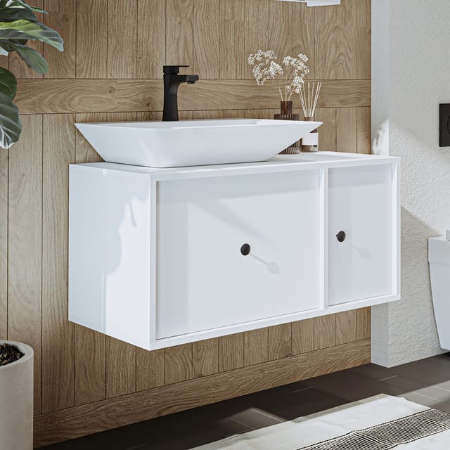 Roomart Gusto-ii-90 Badmöbel Set 2-teilig 90 Cm Weiß