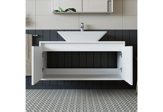 Roomart Atlantic-100 Badmöbel Set 2-teilig 100 Cm Weiß