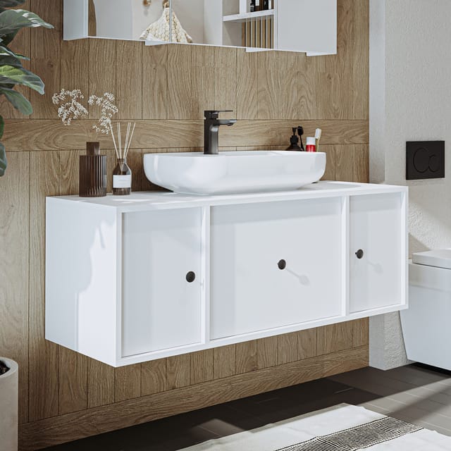 Roomart Gusto-i-120 Badmöbel Set 2-teilig 120 Cm Weiß