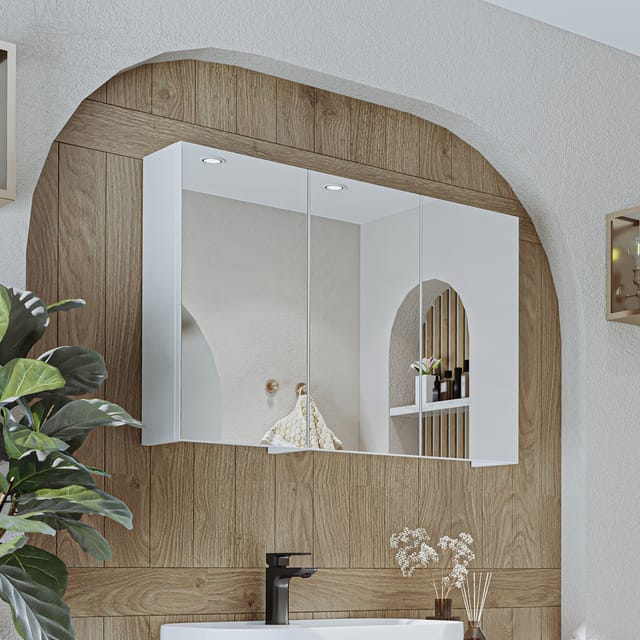 Roomart Gusto-i-120 Badmöbel Spiegelschrank 105 Cm Weiß