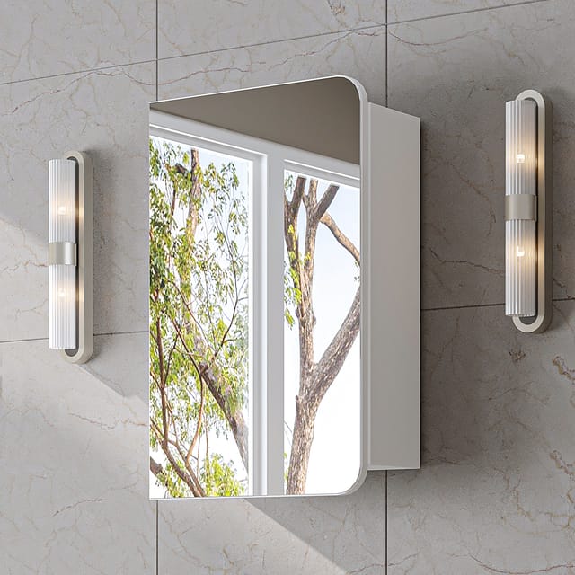 Roomart Lycia-50 Badmöbel Spiegelschrank 45 Cm Weiß