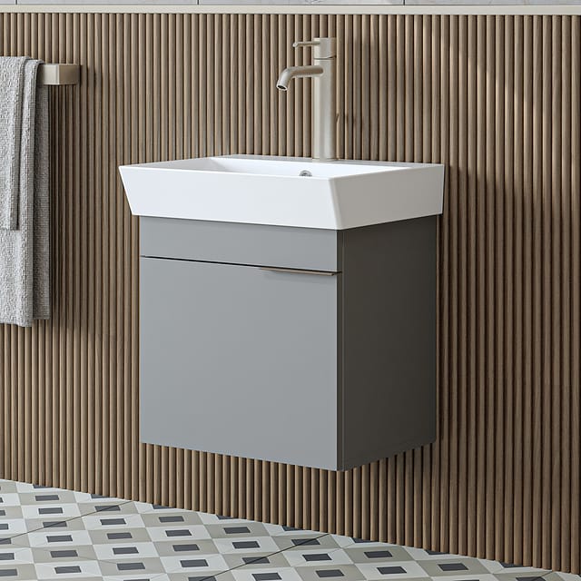 Roomart Lycia-50 Badmöbel Set 2-teilig 50 Cm Grau