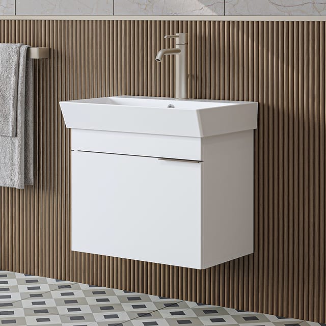 Roomart Lycia-60 Badmöbel Set 2-teilig 59 Cm Weiß