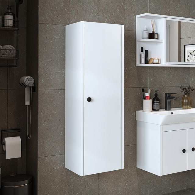 Roomart Ada Badmöbel Seitenschrank 35 Cm Weiß