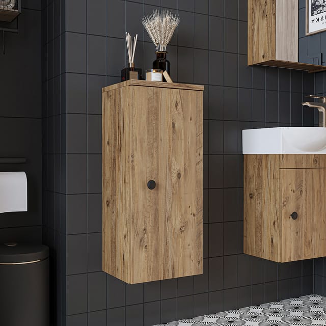 Roomart Punto Badmöbel Hochschrank 30 Cm Eiche