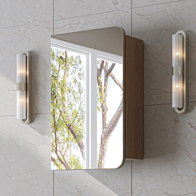 Roomart Lycia-60 Badmöbel Spiegelschrank 45 Cm Eiche(hell)