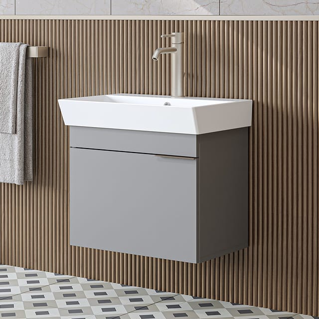 Roomart Lycia-60 Badmöbel Set 2-teilig 59 Cm Grau