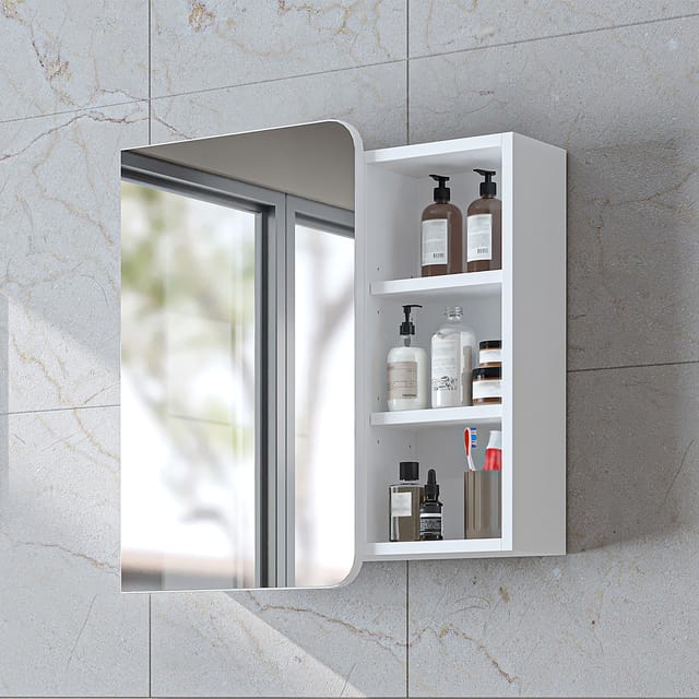 Roomart Lycia-72 Badmöbel Spiegelschrank 70 Cm Weiß