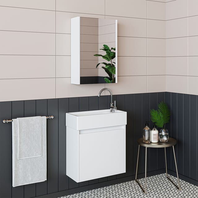 Roomart Mini-50 Badmöbel Set 3-teilig 49 Cm Weiß