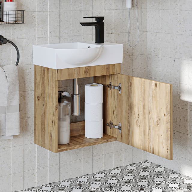 Roomart Punto Badmöbel Set 2-teilig 46.5 Cm Eiche