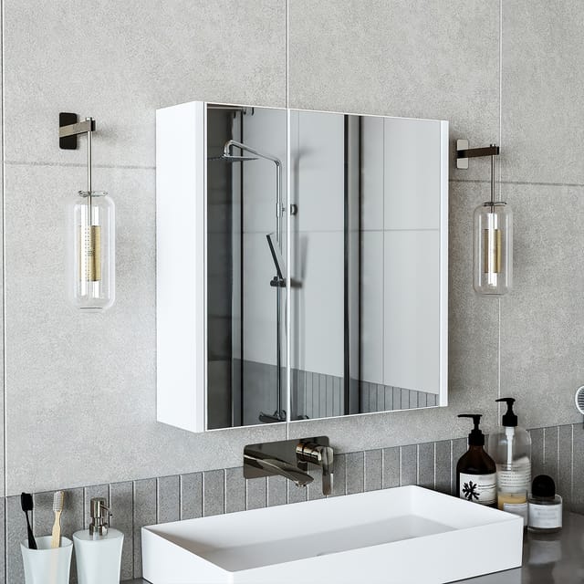 Roomart Melona-s1-65 Badmöbel Spiegelschrank 60 Cm Weiß