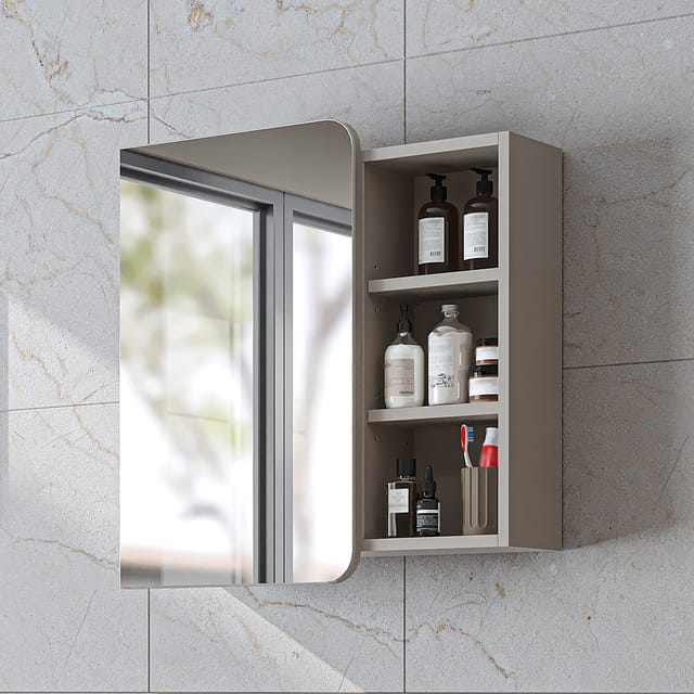 Roomart Lycia-72 Badmöbel Spiegelschrank 70 Cm Beige