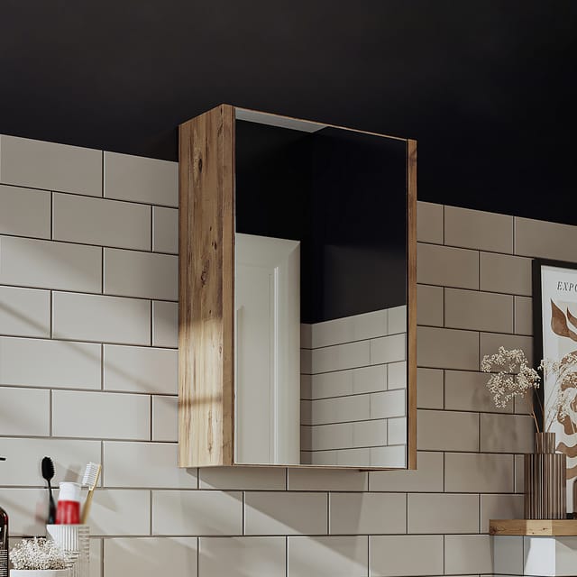Roomart Mini-50 Badmöbel Spiegelschrank 40 Cm Eiche