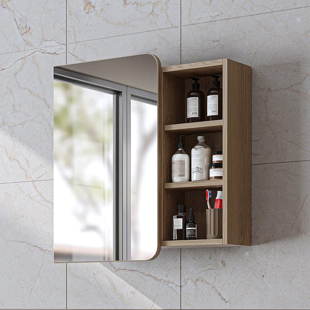 Roomart Lycia-72 Badmöbel Spiegelschrank 70 Cm Eiche(hell)