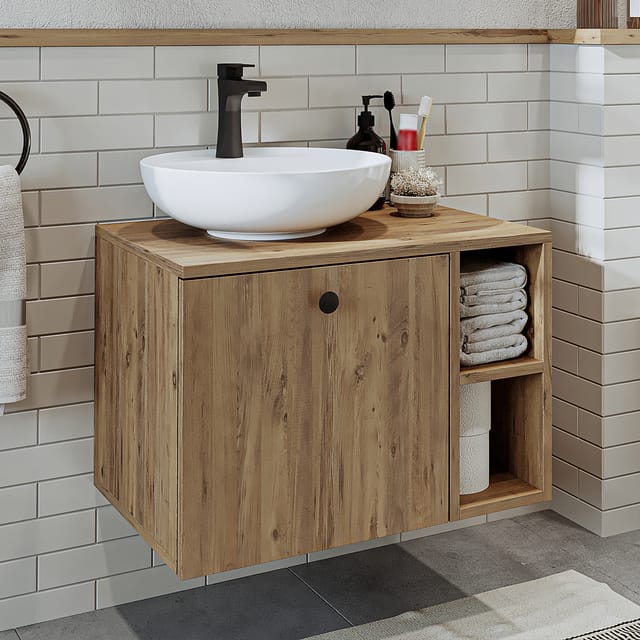 Roomart Lotus-i-65 Badmöbel Set 2-teilig 65 Cm Eiche