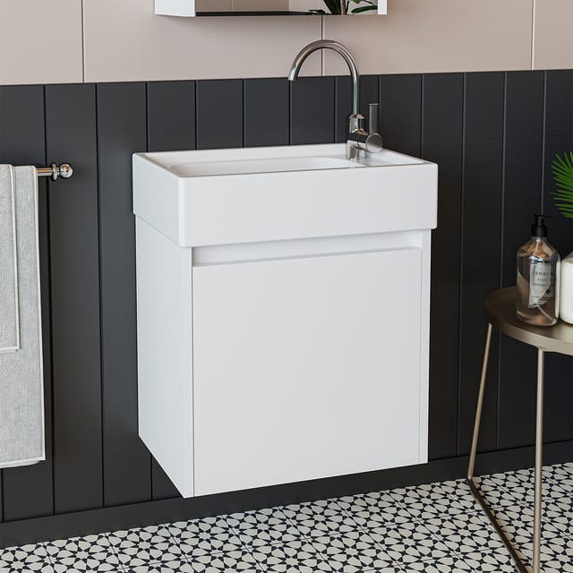 Roomart Mini-50 Badmöbel Set 2-teilig 49 Cm Weiß
