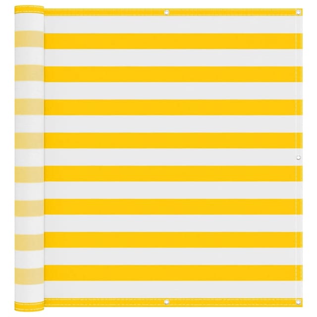 Balkonsichtschutz Gelb Und Weiß 110 X 300 Cm Oxford-stoff Vidaxl