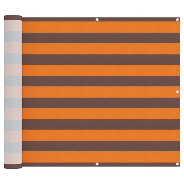 Balkonsichtschutz Orange Und Braun 100 X 200 Cm Oxford-stoff Vidaxl