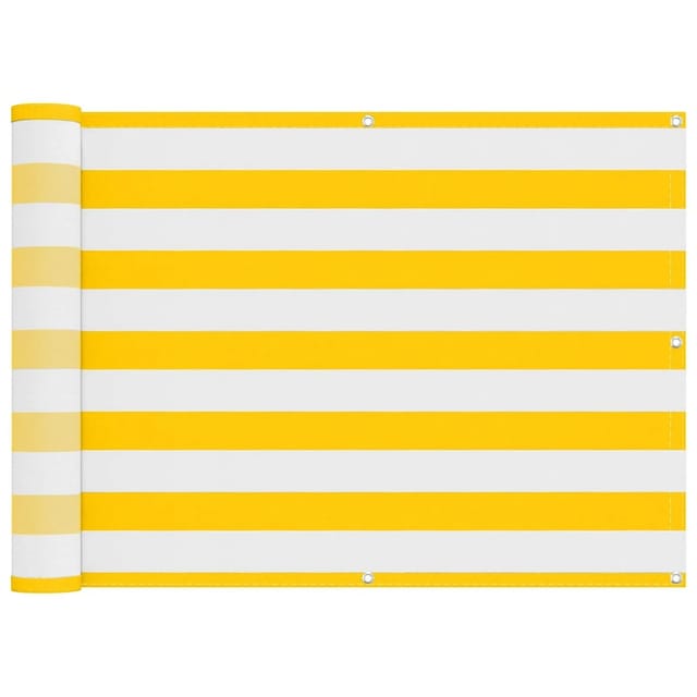 Balkonsichtschutz Gelb Und Weiß 75 X 200 Cm Vidaxl