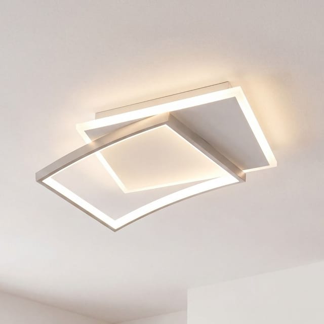 Led Deckenlampe Aluminium In Weiß Silber Warmweißes Licht 3000/4000/6500 K 4800 Lm Modern