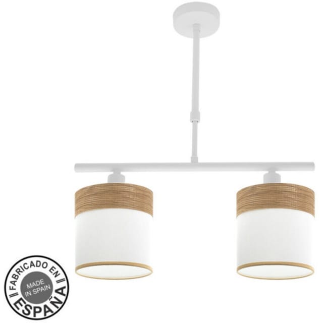 Cloe Lampe 2xe14 Weiß/weiß/holz Hell Regx43x14 Cm - Fabrilamp