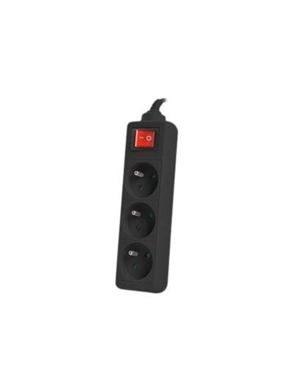 Lanberg Verlängerungsleiste 3 M Schwarz 3x 230v Pl, Mit Schalter, Kabel Aus Massivem Kupfer