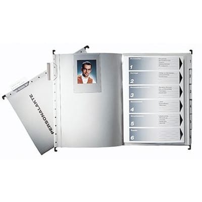 Personalmappe Din A4 250g/m² Mit Organisationsaufdruck Karton Recycelt Grau