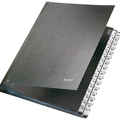 Leitz - Pultordner 58310095 Din A4 32fächer Hartpappe Schwarz