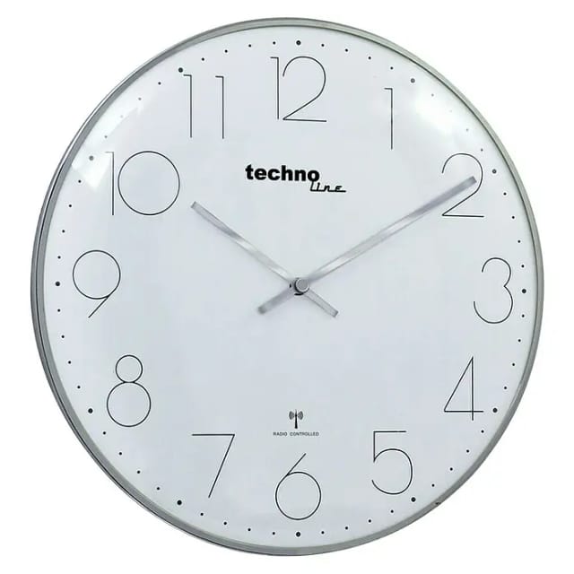 Technoline - Wanduhr Wt 8240 Chrom Analog
