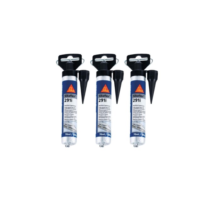 Sika - 3er-set Flex 291i Bootsmastixkleber - Schwarz - Mini Nachfüllpackung 70ml