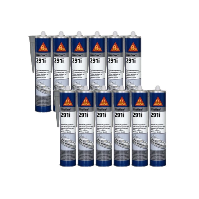 Sika - Flex 291i - Grau - 12er-set Bootsmastixkleber - 300ml