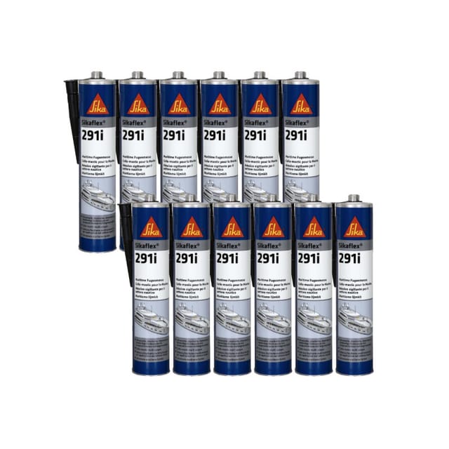 Sika Sikaflex 291i - Schwarz - 12er-set Bootsmastixkleber - 300ml