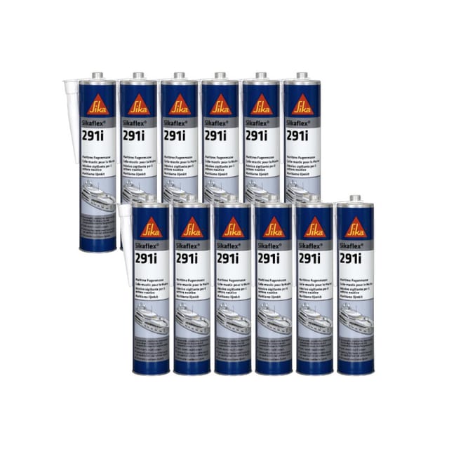 Sika - Flex 291i - Weiß - 12er-set Bootsmastixkleber - 300ml