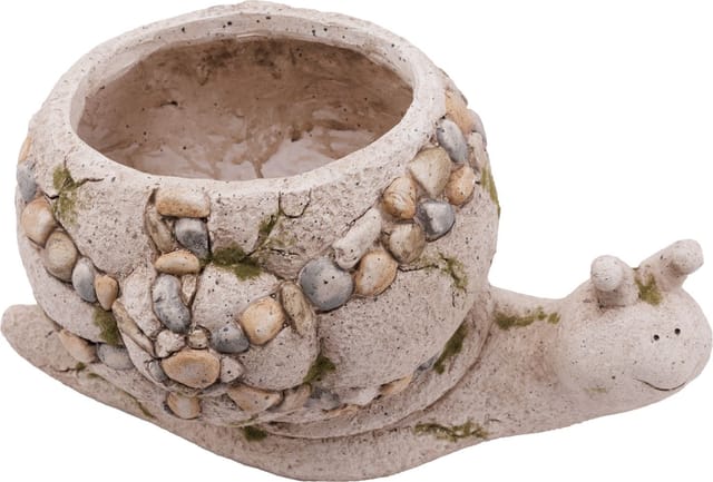 Trendline Deko Pflanztopf Schnecke 24 X 43 X 22,5 Cm Grau Gartenfiguren