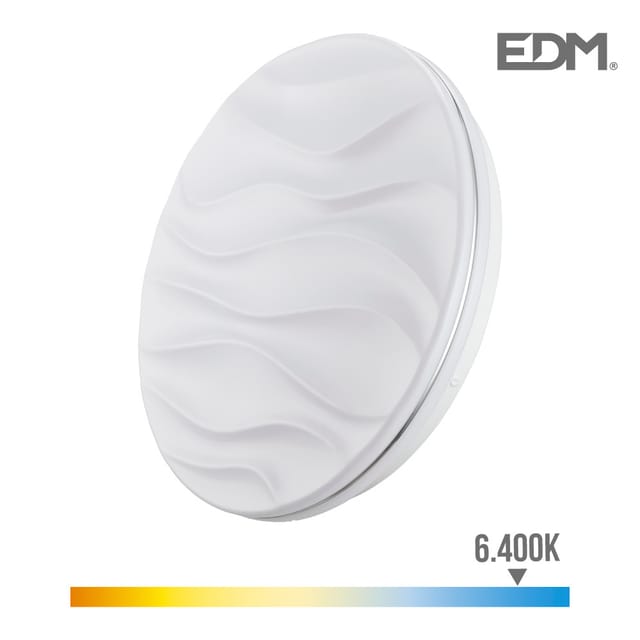 Edm - Wandleuchte Super Led Anbauleuchte 24w 2490lm 6500k Ø38x7cm Modell Desert