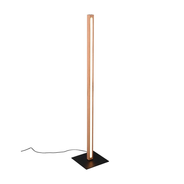 Trio - Kleine Led Stehlampe Bellari Aus Holz Mit Touch Dimmer, Höhe 115cm