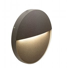 Runde Aluminiumguss-wandleuchte Mit Satiniertem Diffusor - 6w, 680 Lumen, Warmes Kaffeelicht